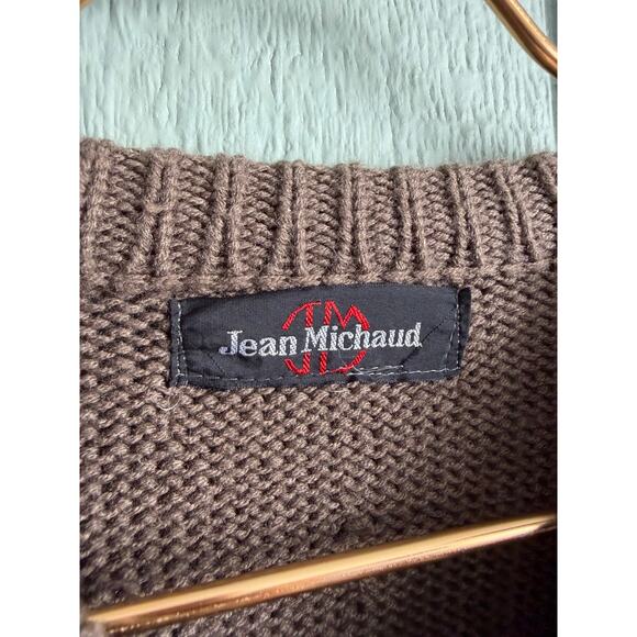 Vintage 90s Jean Michaud Nordic Knit Sweater – Brown/Blue - Picture 4 of 5